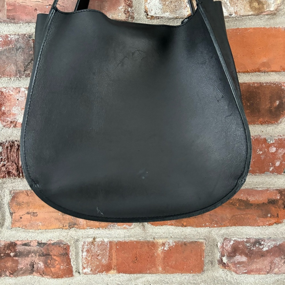 Madewell Sydney Black Leather Convertible Crossbody Purse Bag - Picture 3 of 10
